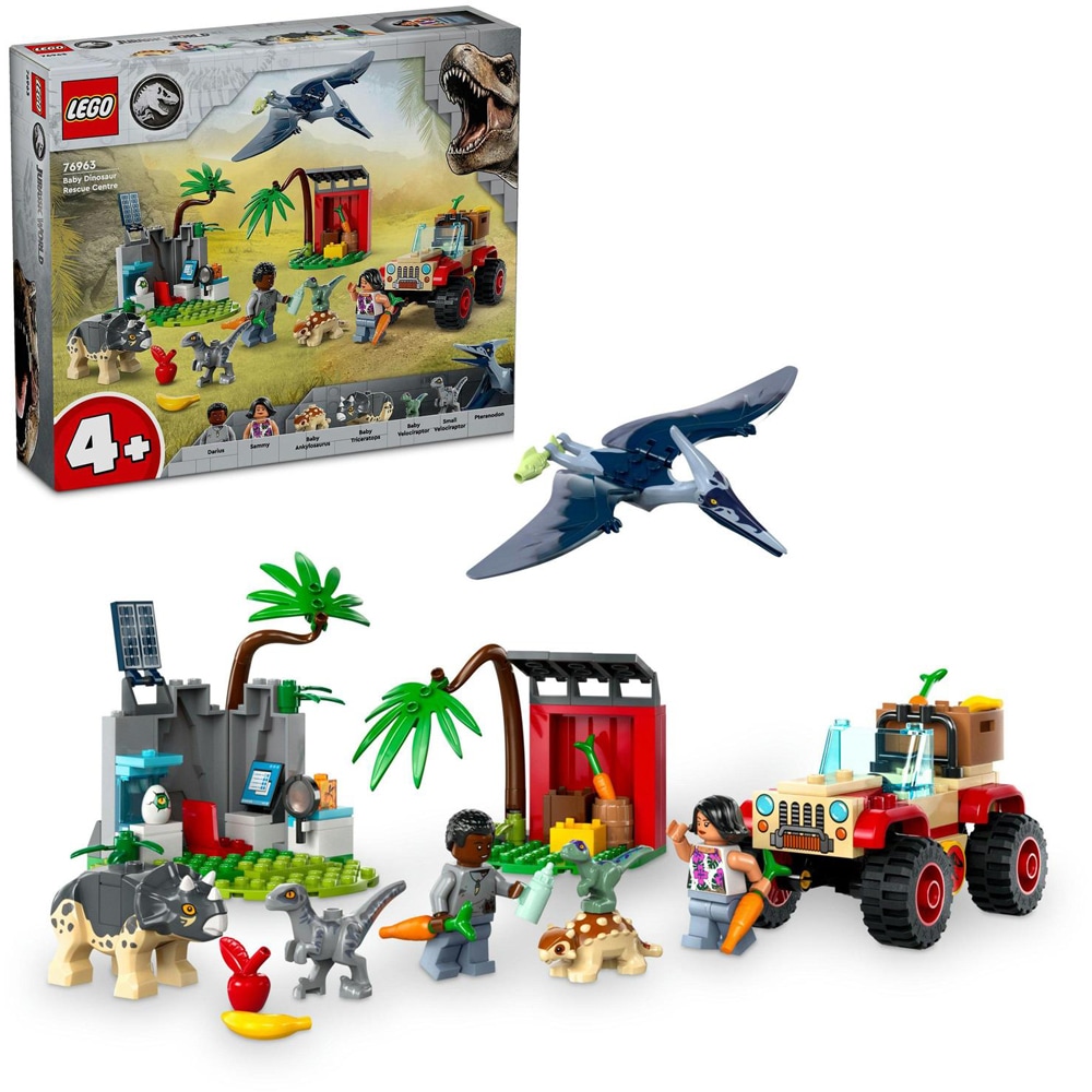 LEGO Jurassic World: Centru de salvare pentru pui de dinozaur 76963, 4 ani+, 139 piese