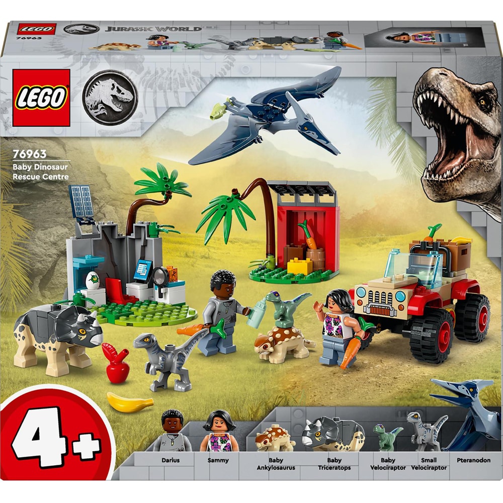 LEGO Jurassic World: Centru de salvare pentru pui de dinozaur 76963, 4 ani+, 139 piese