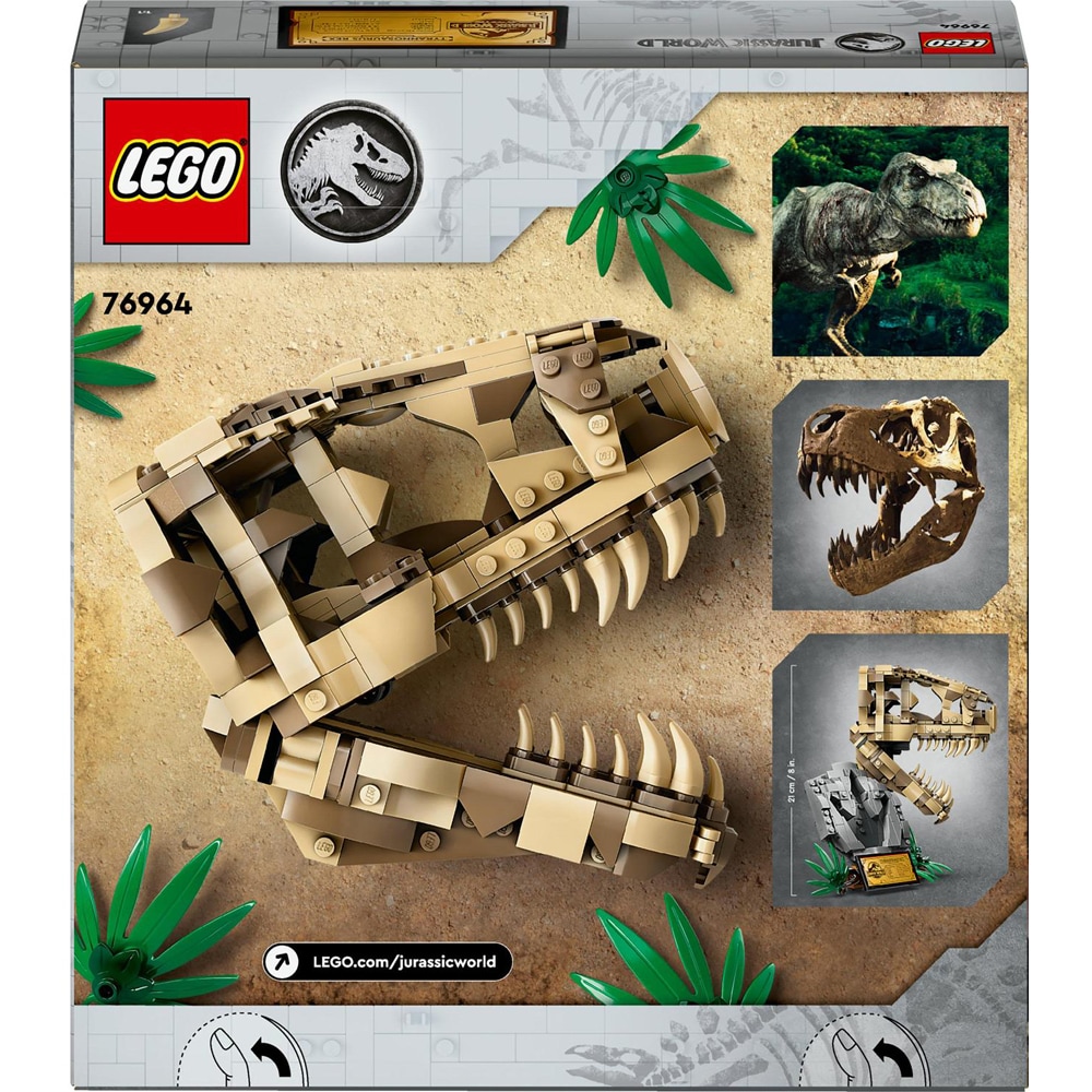 LEGO Jurassic World: Fosile de dinozaur - craniu de T-Rex 76964, 9 ani+, 577 piese
