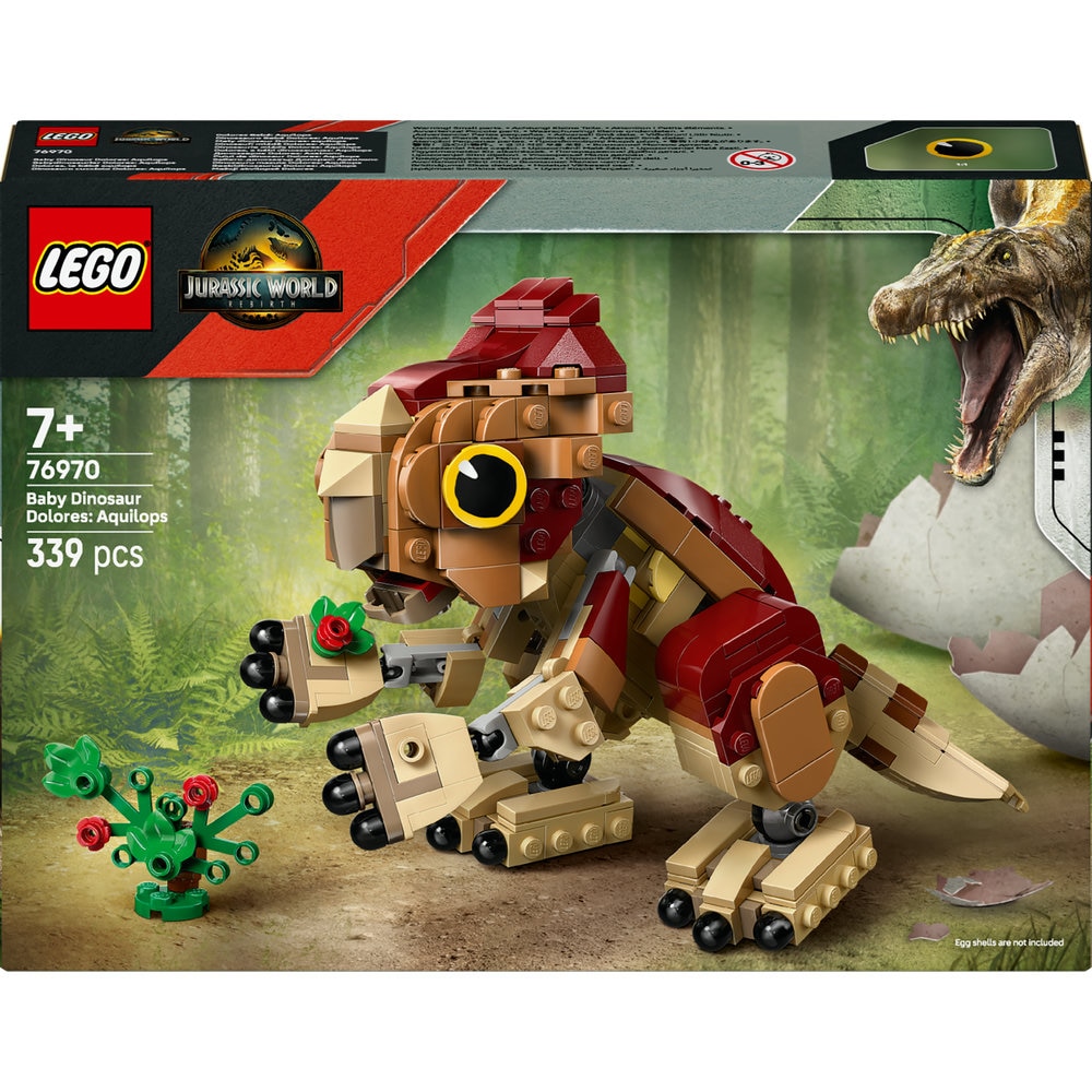 LEGO Jurassic World: Puiul de dinozaur Dolores - Aquilops 76970, 7 ani+, 339 piese