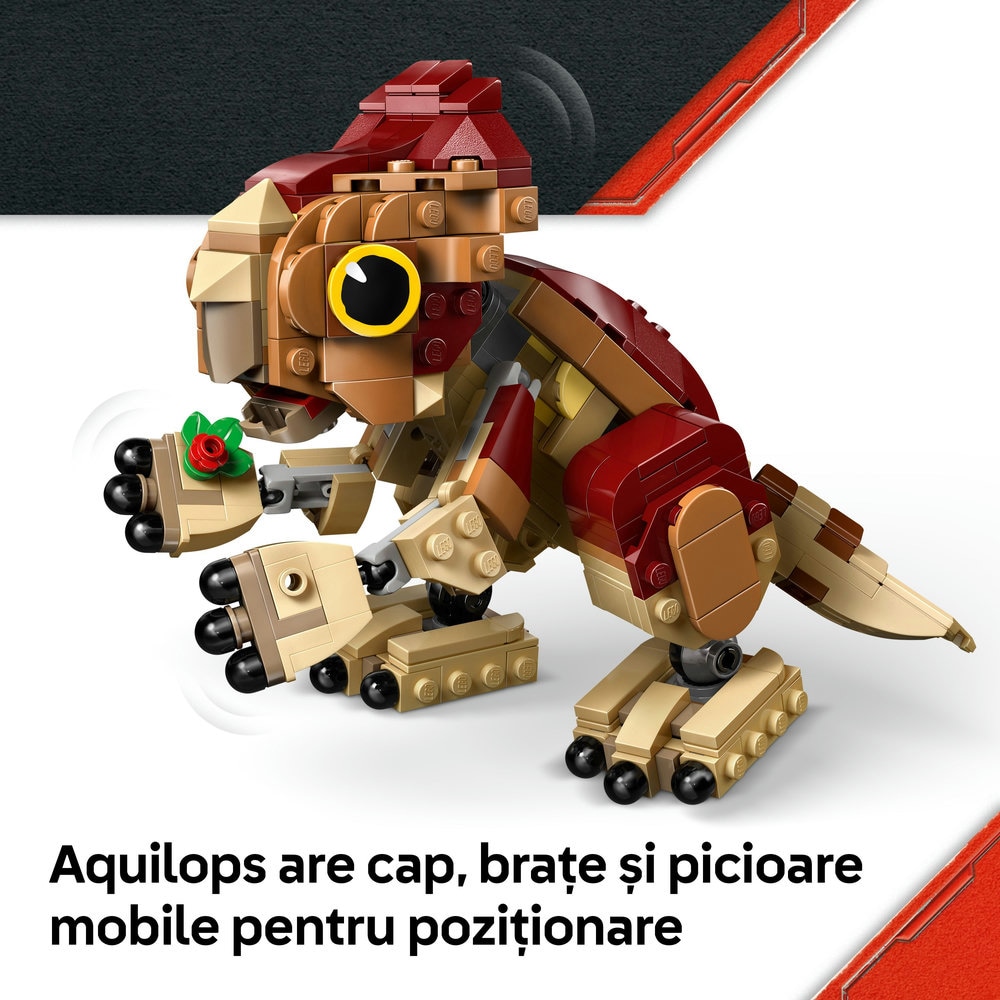 LEGO Jurassic World: Puiul de dinozaur Dolores - Aquilops 76970, 7 ani+, 339 piese