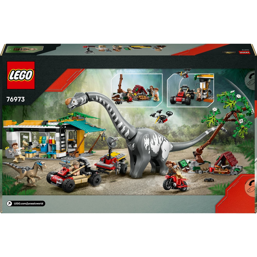 LEGO Jurassic World: Misiune de urmarire a unui Velociraptor si a unui Titanosaurus 76973, 7 ani+, 582 piese