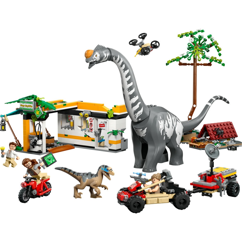 LEGO Jurassic World: Misiune de urmarire a unui Velociraptor si a unui Titanosaurus 76973, 7 ani+, 582 piese