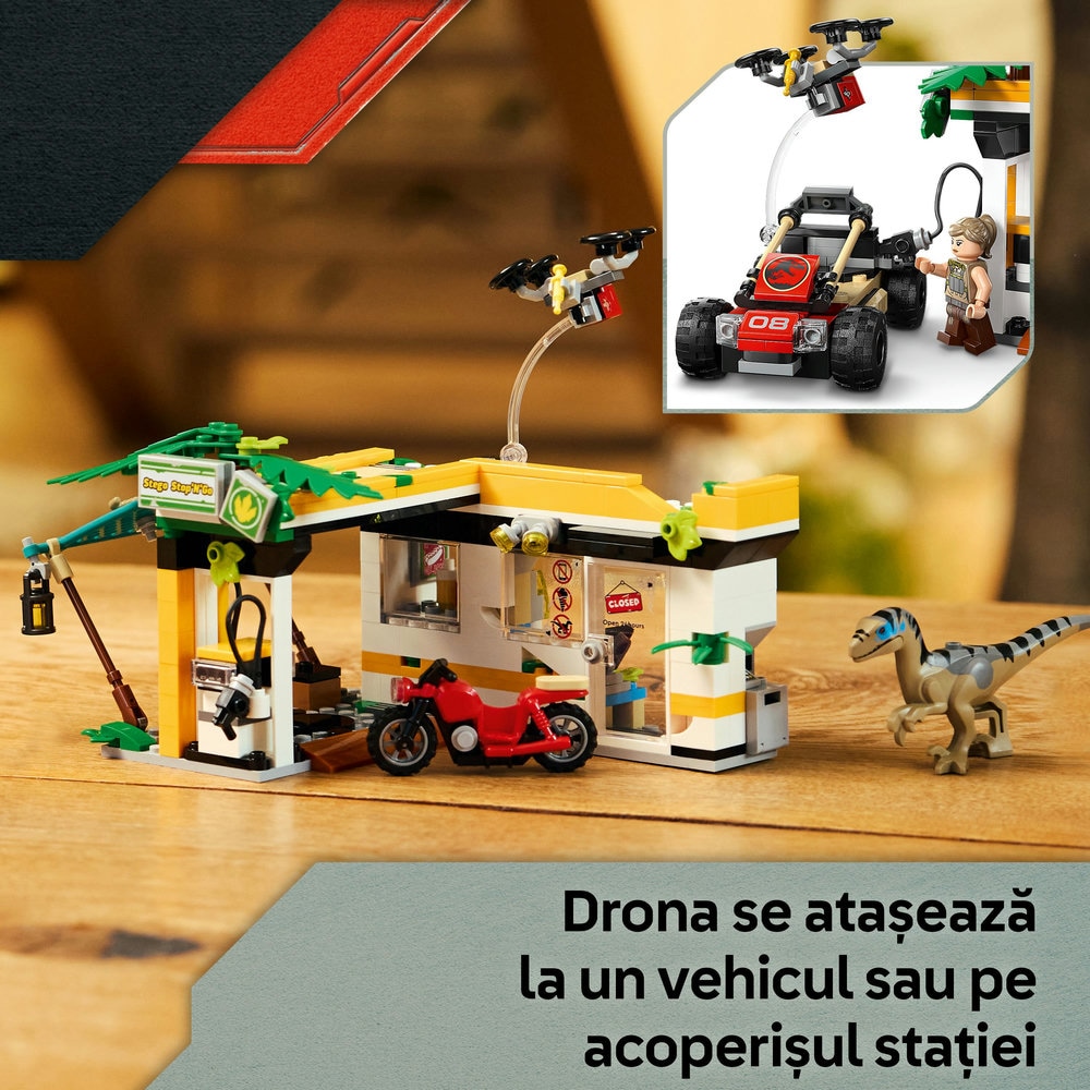 LEGO Jurassic World: Misiune de urmarire a unui Velociraptor si a unui Titanosaurus 76973, 7 ani+, 582 piese