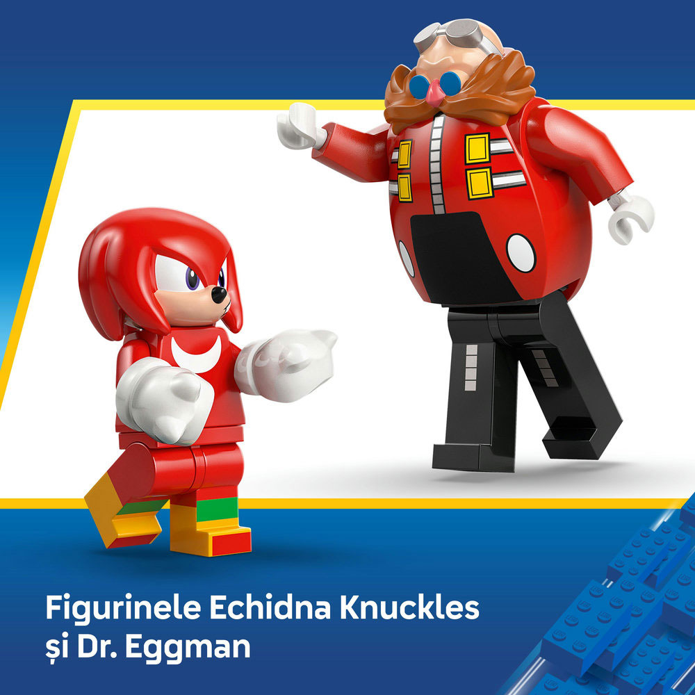 LEGO Sonic The Hedgehog: Knuckles vs. Dr. Eggman si robotul Egg Crusher 77005, 8 ani+, 350 piese