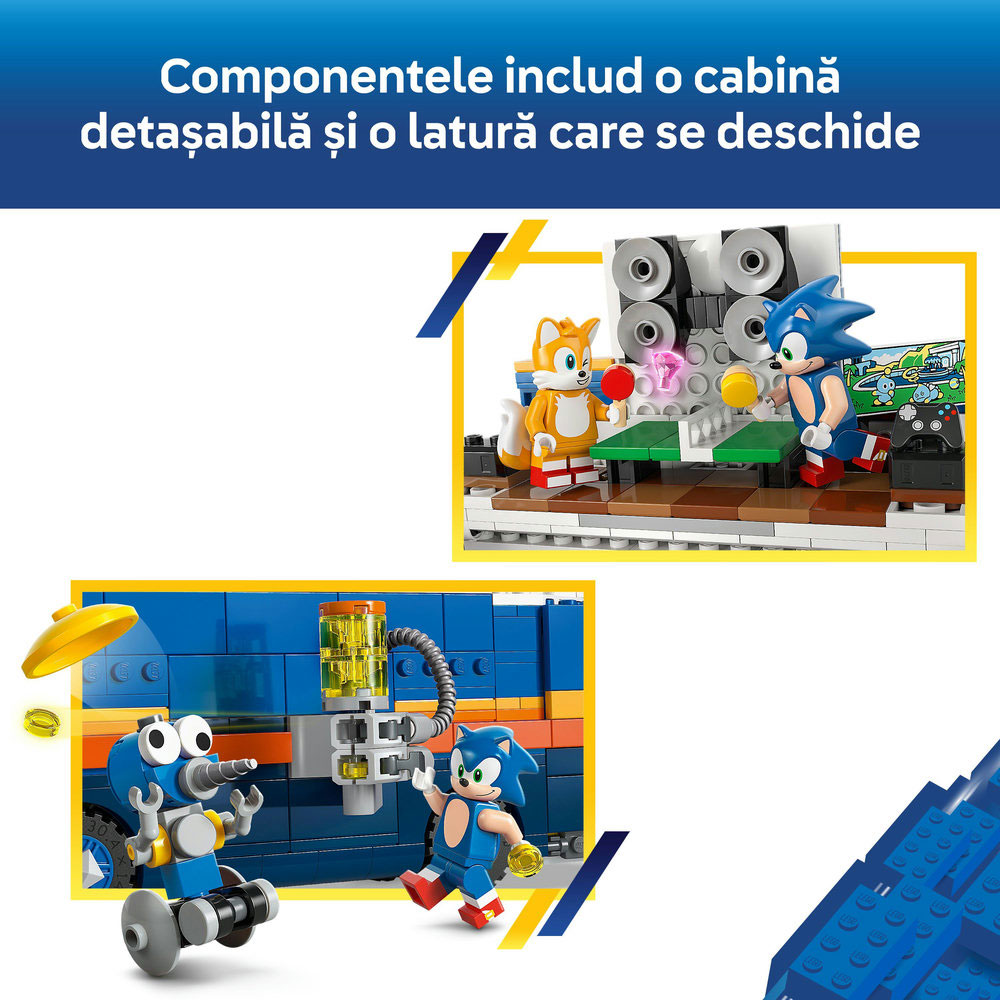 LEGO Sonic The Hedgehog: Camionul de comanda al echipei Sonic 77006, 8 ani+, 747 piese