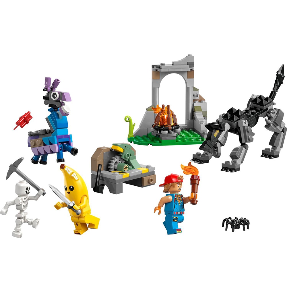 LEGO Fortnite: Tabara lui Peely si Sparkplug 77075, 7 ani+, 250 piese