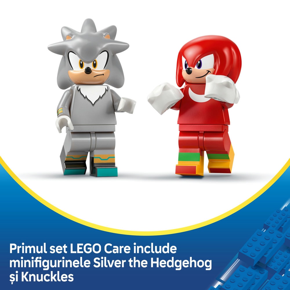 LEGO Sonic The Hedgehog: Masina lui Silver vs Camionul gigant al lui Knuckles 77118, 8 ani+, 378 piese