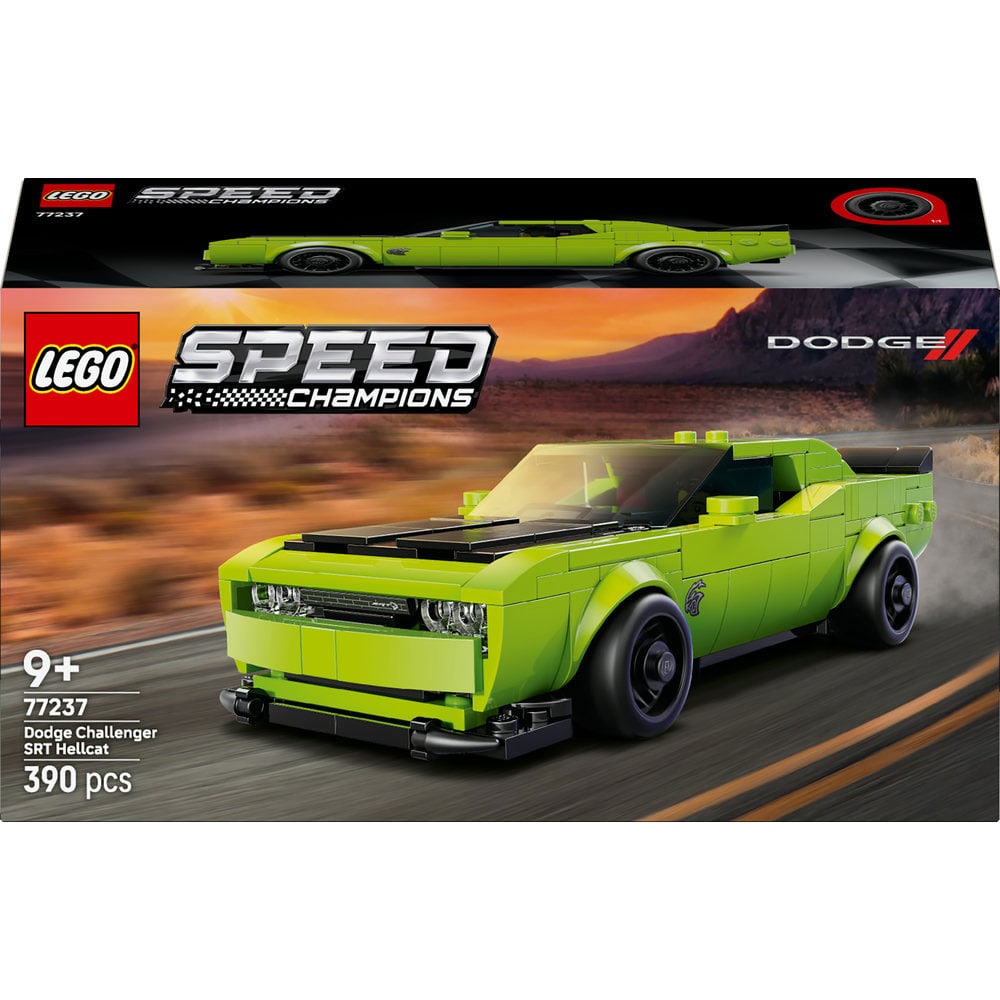 LEGO Speed Champions: Masina sport Dodge Challenger SRT Hellcat 77237, 9 ani+, 390 piese