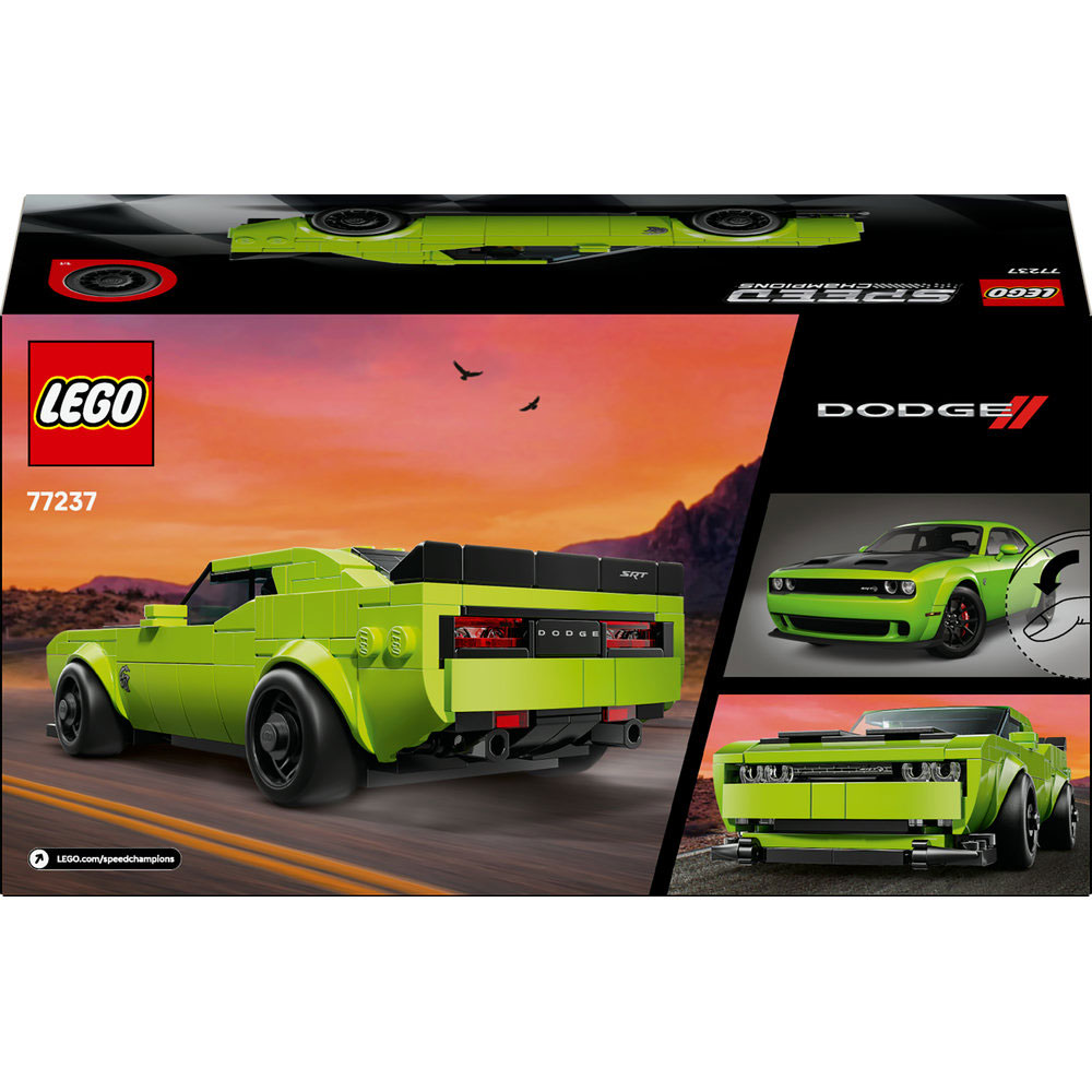 LEGO Speed Champions: Masina sport Dodge Challenger SRT Hellcat 77237, 9 ani+, 390 piese