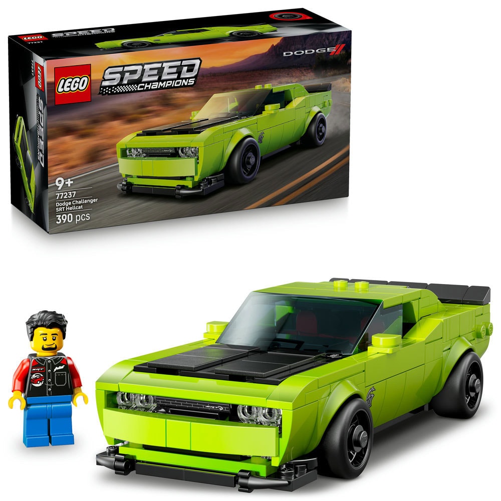 LEGO Speed Champions: Masina sport Dodge Challenger SRT Hellcat 77237, 9 ani+, 390 piese