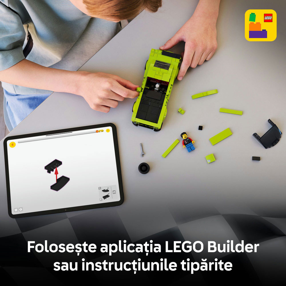 LEGO Speed Champions: Masina sport Dodge Challenger SRT Hellcat 77237, 9 ani+, 390 piese