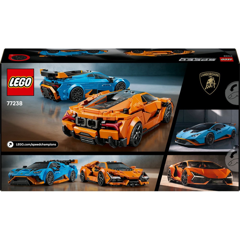 LEGO Speed Champions: Lamborghini Revuelto si Huracan STO 77238, 10 ani+, 607 piese