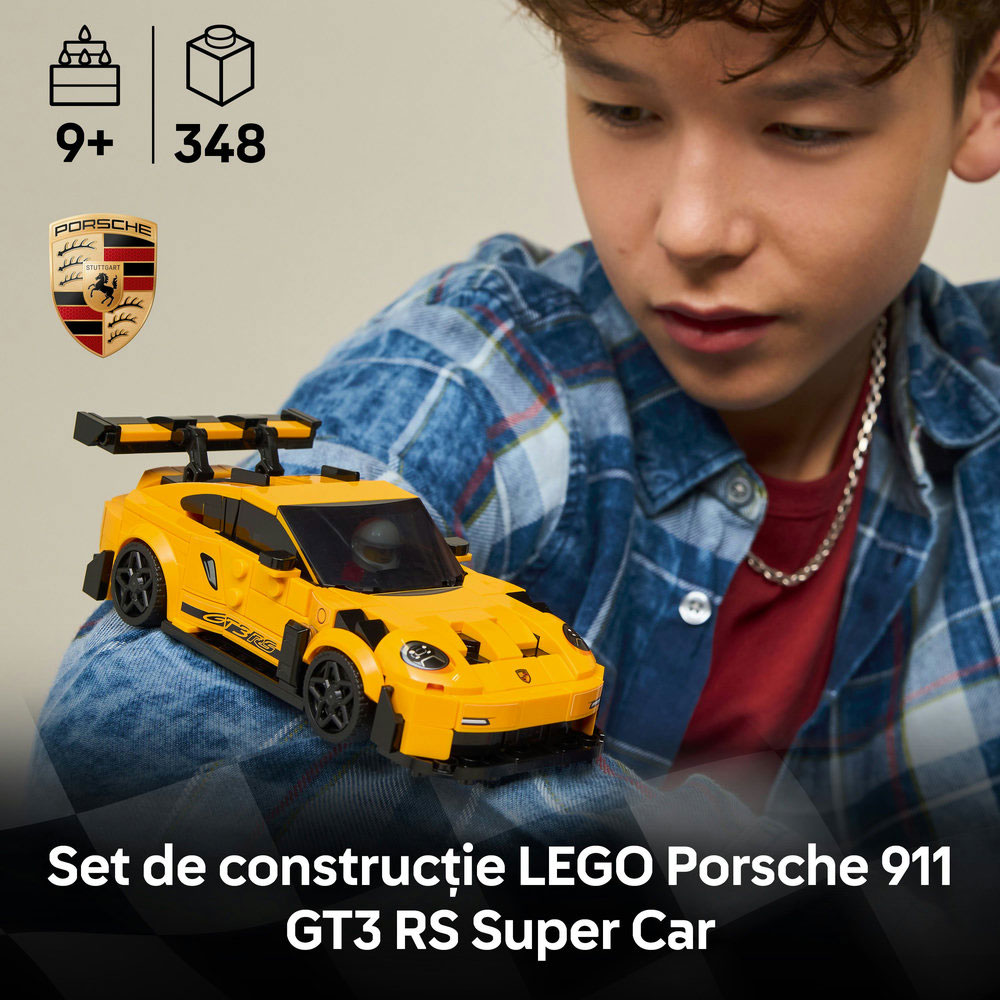 LEGO Speed Champions: Supermasina Porsche 911 GT3 RS 77239, 9 ani+, 348 piese