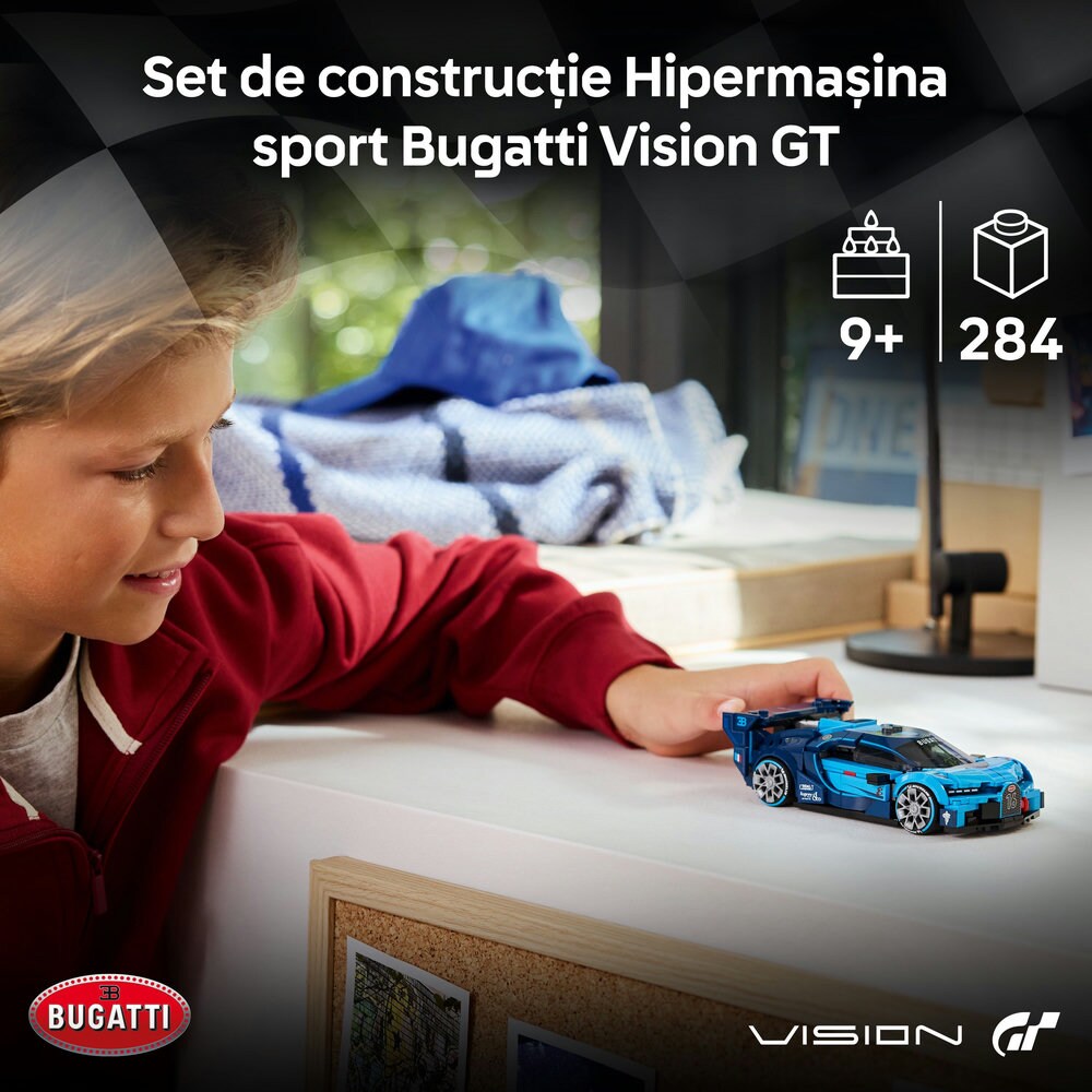 LEGO Speed Champions: Hipermasina sport Bugatti Vision GT 77253, 9 ani+, 284 piese