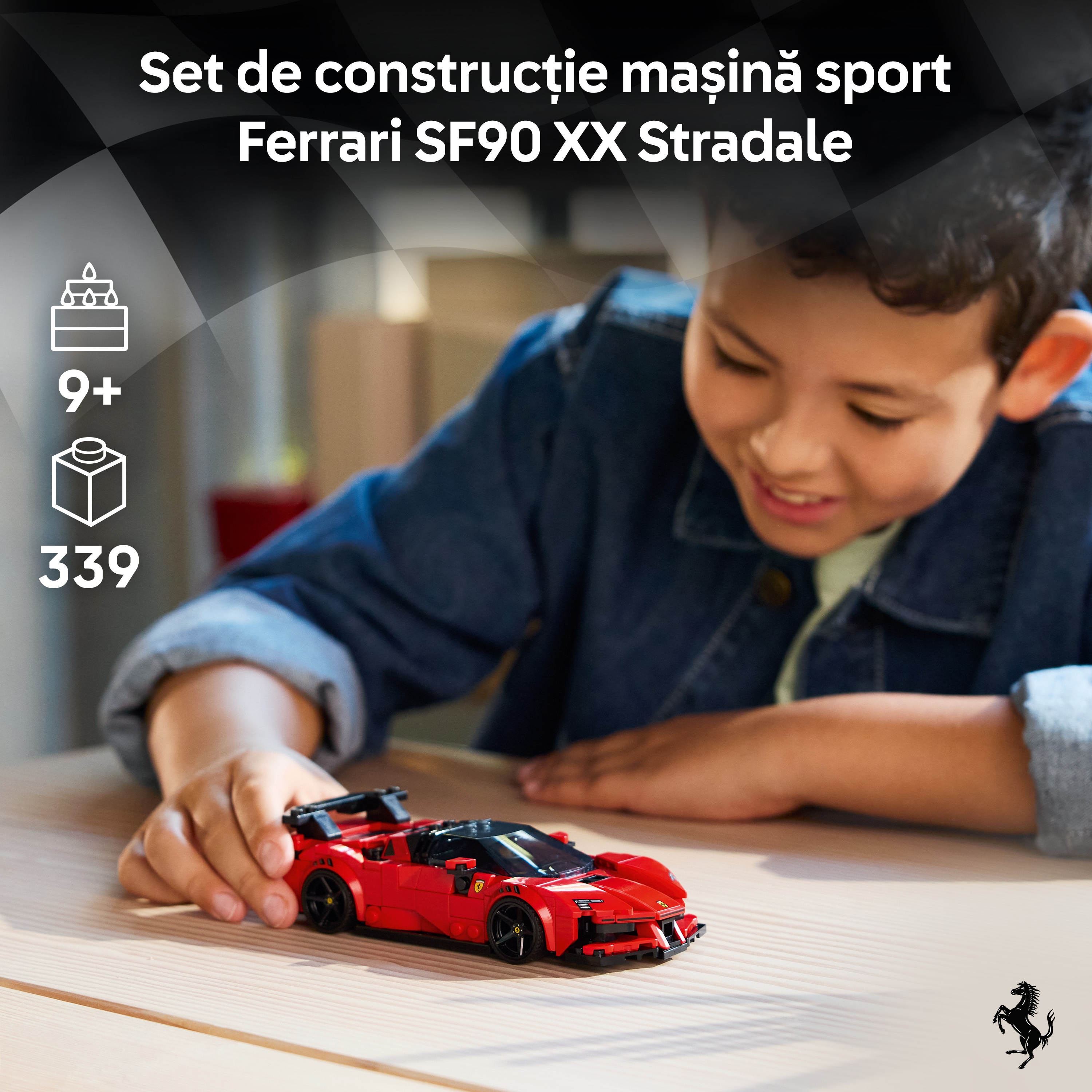 LEGO Speed Champions: Masina de sport Ferrari SF90 XX Stradale 77254, 9 ani+, 339 piese