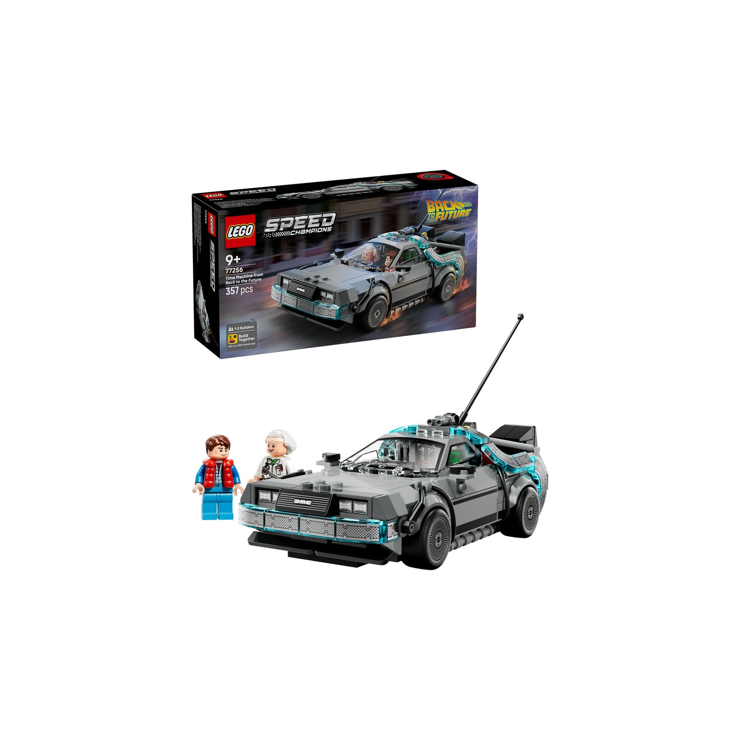 LEGO Speed Champions: Masina timpului din Inapoi in viitor 77256, 9 ani+, 357 piese