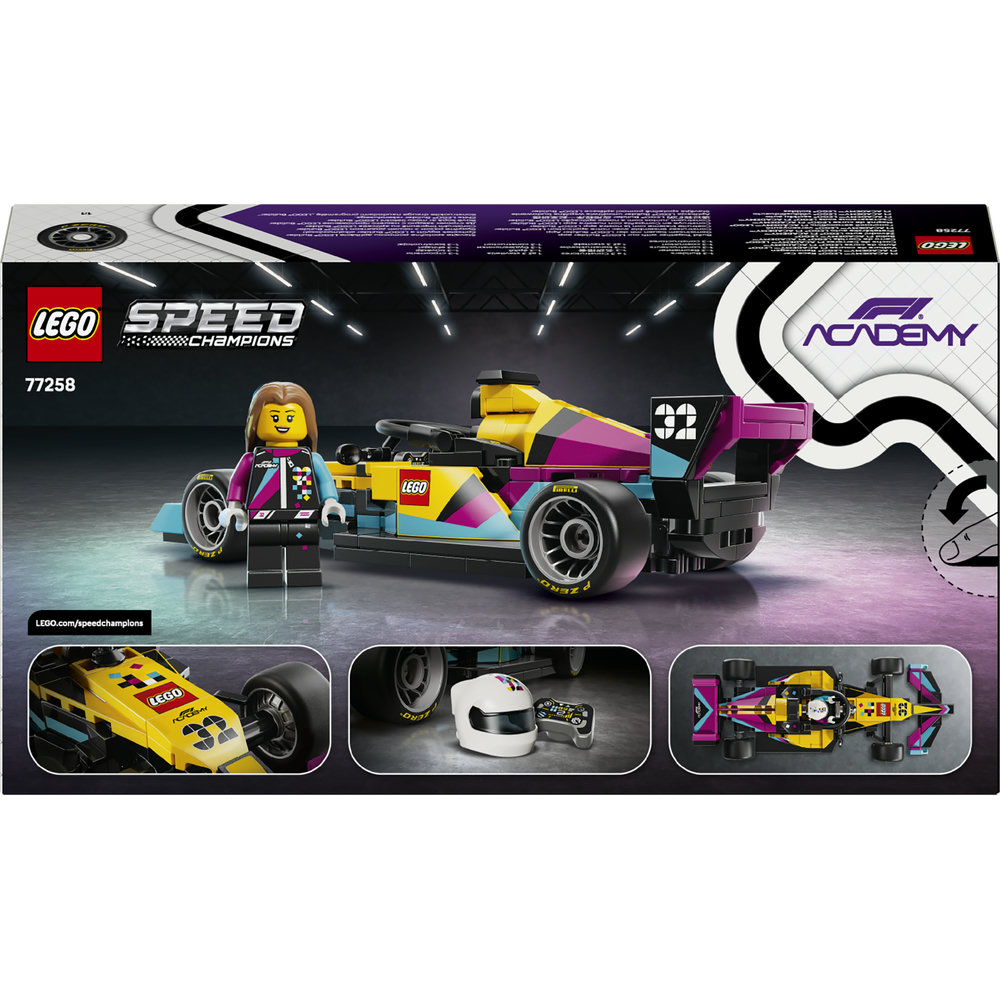 LEGO Speed Champions: Masina de curse LEGO F1 ACADEMY 77258, 10 ani+, 201 piese