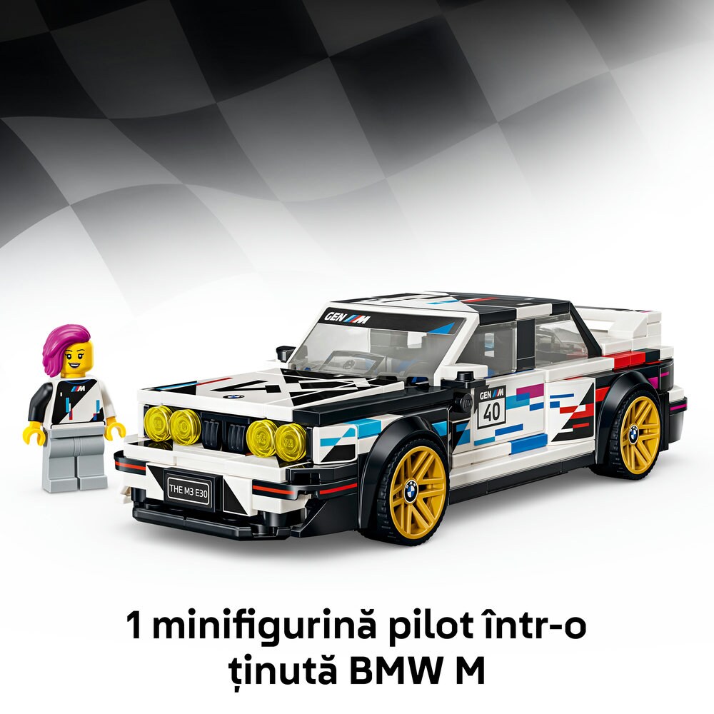 LEGO Speed Champions: BMW M3 (E30) 77263, 9 ani+, 358 piese