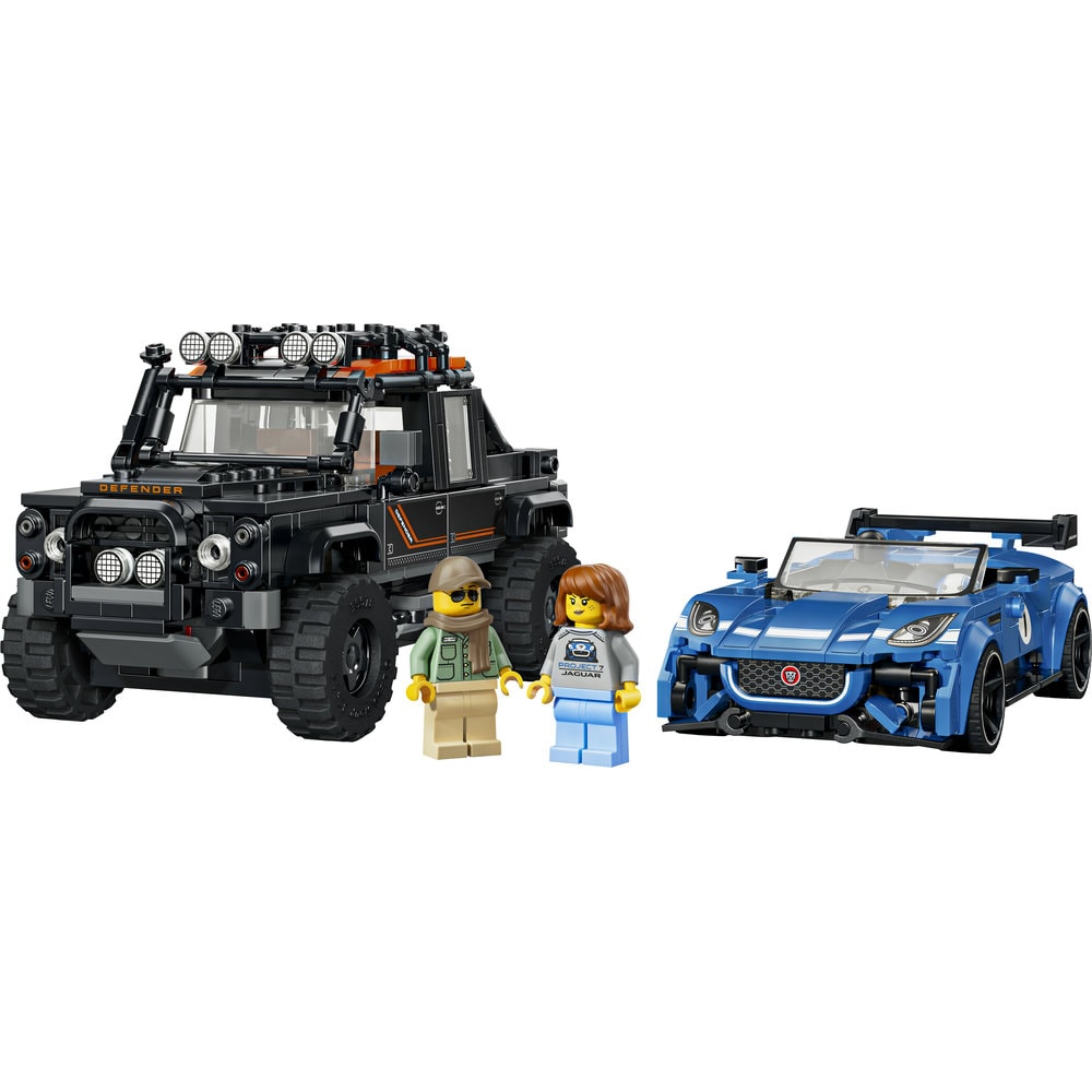 LEGO Speed Champions: Jaguar Project 7 si Land Rover Defender 77264, 10 ani+, 740 piese