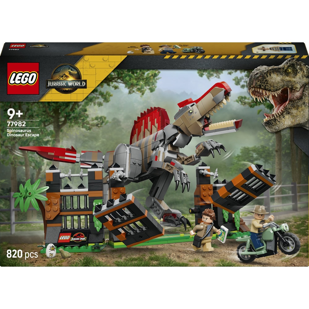 LEGO Jurassic World: Spinosaurus dezlantuit 77982, 9 ani+, 820 piese