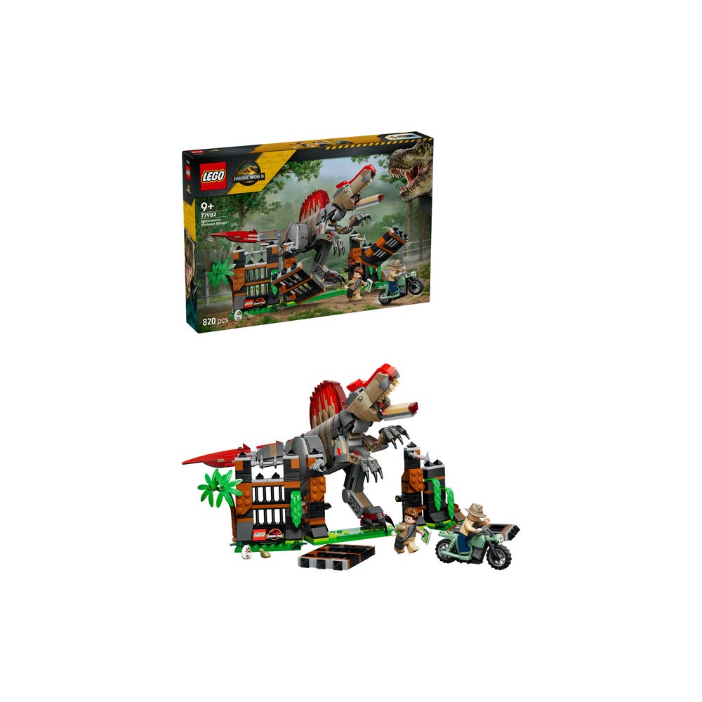 LEGO Jurassic World: Spinosaurus dezlantuit 77982, 9 ani+, 820 piese
