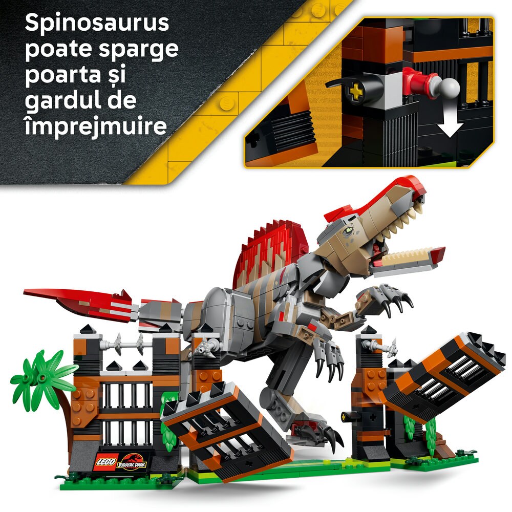 LEGO Jurassic World: Spinosaurus dezlantuit 77982, 9 ani+, 820 piese