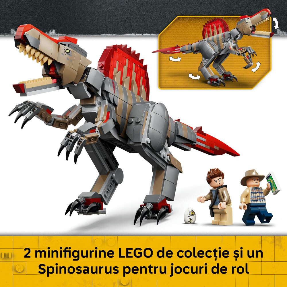 LEGO Jurassic World: Spinosaurus dezlantuit 77982, 9 ani+, 820 piese