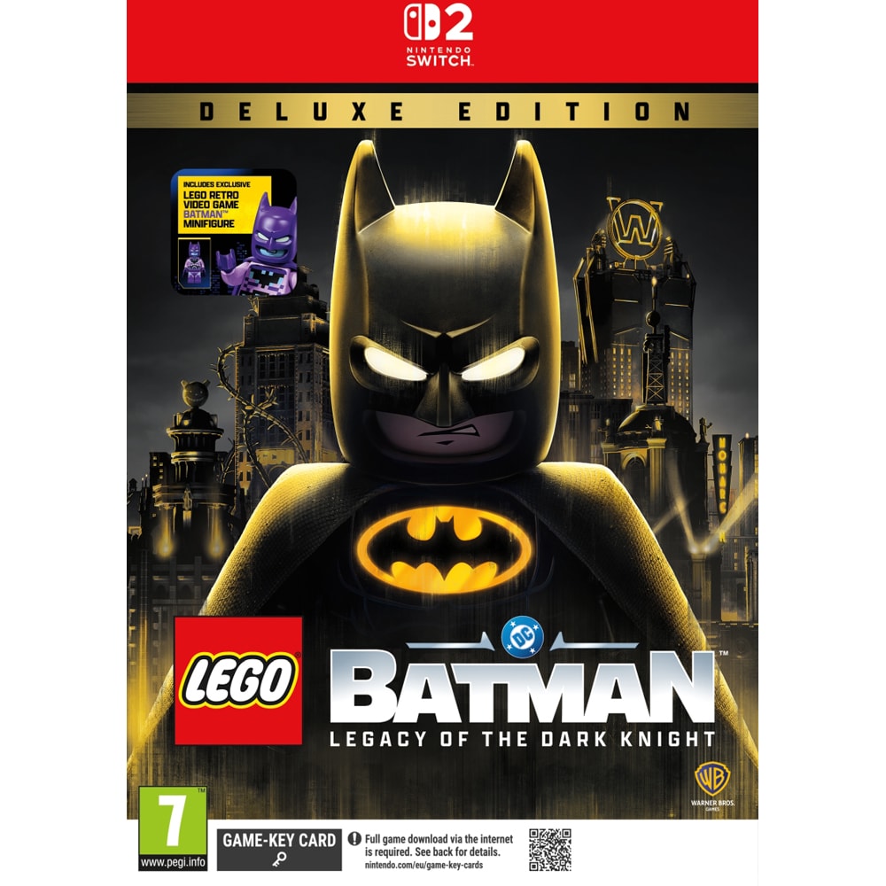Joc Lego Batman Legacy of The Dark Knight Deluxe Edition (Game Key Card) Nintendo Switch 2 + Mini-figurina Batman (bonus precomanda fizic)