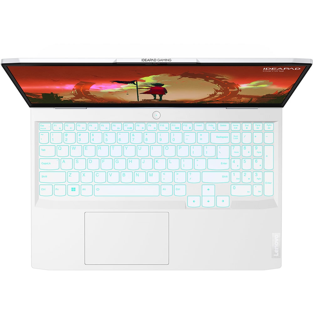 Laptop gaming LENOVO IdeaPad Gaming 3 15ARH7, AMD Ryzen 7 6800H pana la 4.7GHz, 15.6" Full HD, 16GB, SSD 512GB, NVIDIA GeForce RTX 3050 Ti, Free DOS, alb