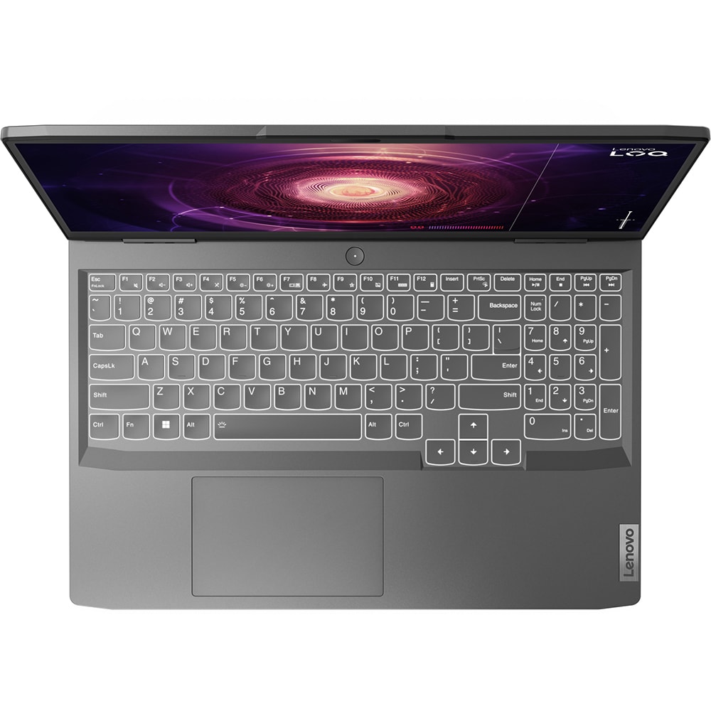 Laptop Gaming LENOVO LOQ 15APH8, AMD Ryzen 5 7640HS pana la 5GHz, 15.6" FHD, 16GB, SSD 512GB, NVIDIA GeForce RTX 4060 8GB, Free DOS, Storm Grey
