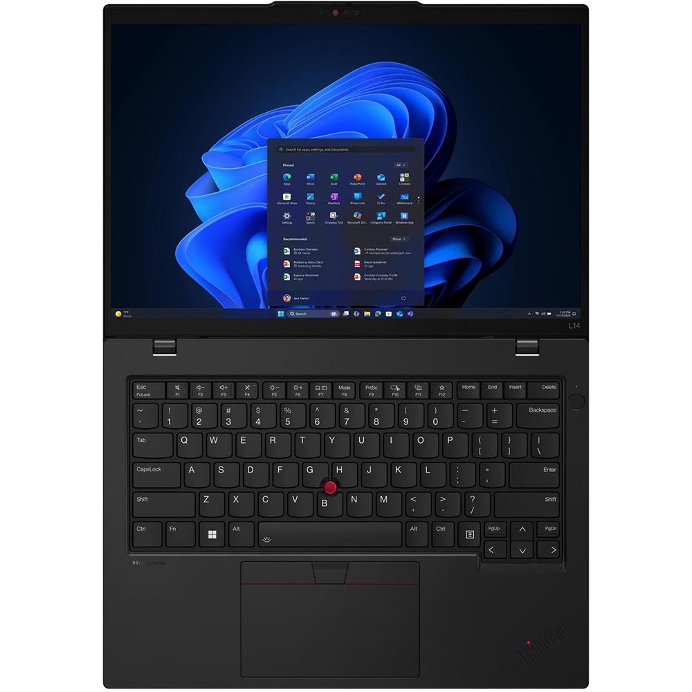 Laptop LENOVO ThinkPad L14 Gen 6, Intel Core Ultra 7 255U pana la 5.2GHz, 14" WUXGA, 32GB, SSD 1TB, Intel Graphics, Windows 11 Pro, Black