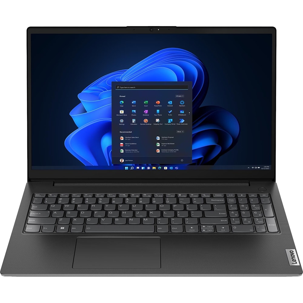 Laptop LENOVO V15 G4 ABP, AMD Ryzen 7 7730U pana la 4.5GHz, 15.6" FHD, 16GB, SSD 512GB, AMD Radeon Graphics, Windows 11 Pro, negru