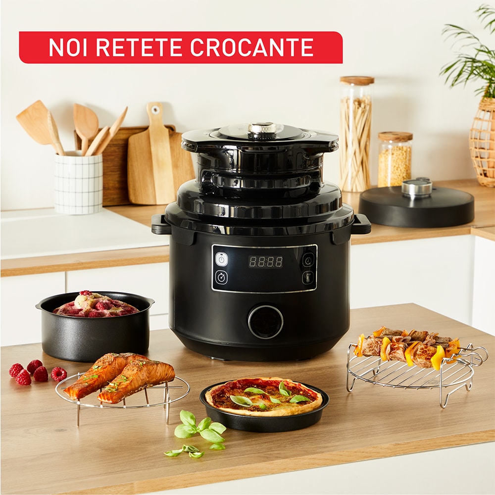 Accesoriu pentru prajit TEFAL Turbo Crisp LF101810, argintiu-negru