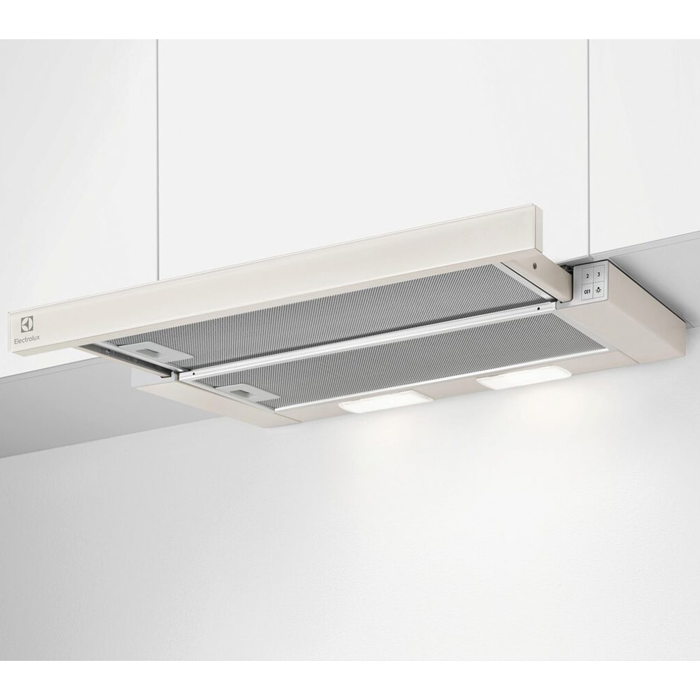 Hota incorporabila telescopica ELECTROLUX LFP326AC, 1 motor, 410 m3/h, L 60 cm, crem