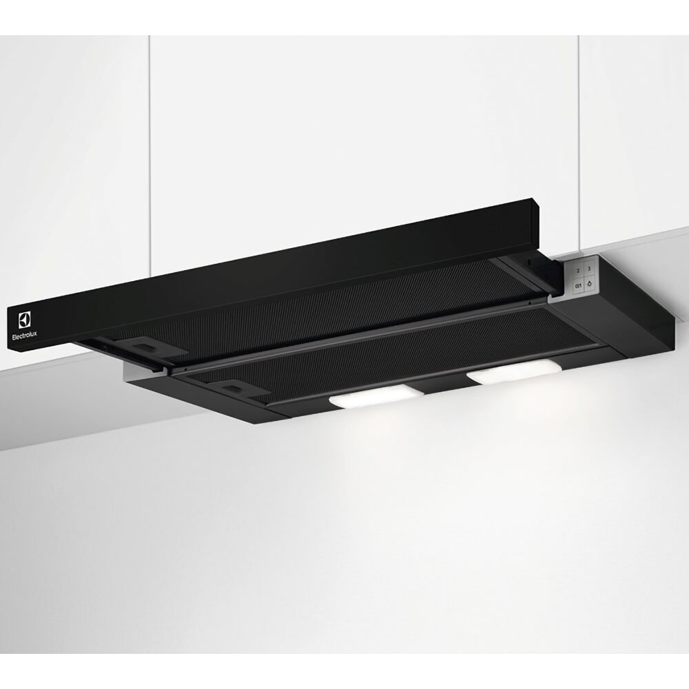 Hota incorporabila telescopica ELECTROLUX LFP336K, 1 motor, 410 m3/h, L 60 cm, negru