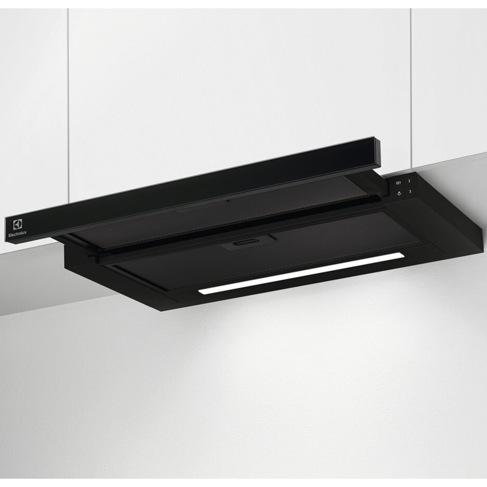 Hota incorporabila telescopica ELECTROLUX LFP626AK, 1 motor, 600 m3/h, L 60 cm, negru