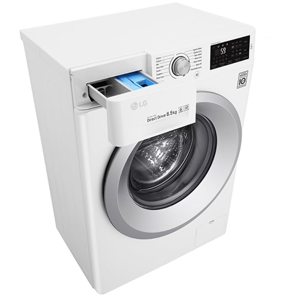 Masina de spalat rufe frontala LG F2J5WN4W, 6 Motion DD, 6.5kg, 1200rpm, Clasa A+++, alb