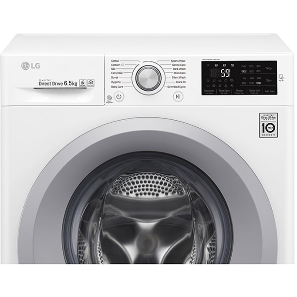 Masina de spalat rufe frontala LG F2J5WN4W, 6 Motion DD, 6.5kg, 1200rpm, Clasa A+++, alb
