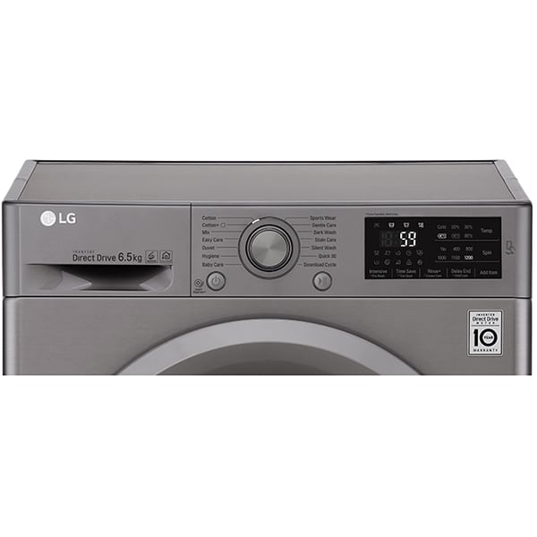Masina de spalat rufe frontala LG F2J5WN7S, Direct Drive, 6.5kg, 1200rpm, Clasa A+++, inox