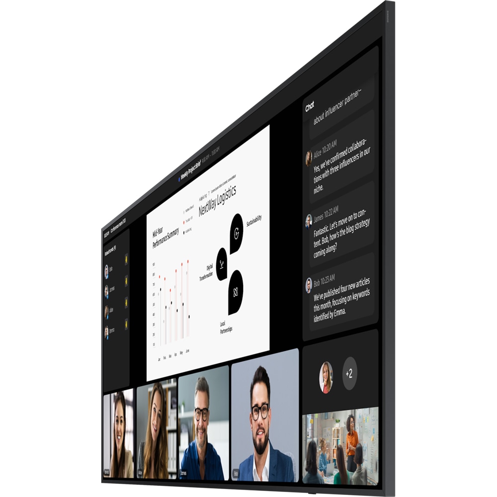 Display profesional LED VA SAMSUNG Signage QPDX-5K, 105", Ultra HD, 75Hz, negru