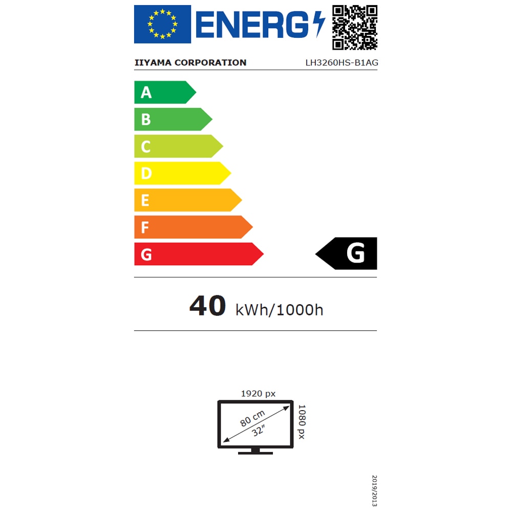 Display profesional LED VA IIYAMA ProLite LH3260HS-B1AG, 31.5", Full HD, negru