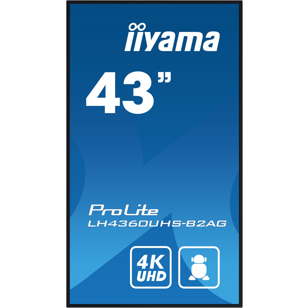 Display profesional LED VA IIYAMA ProLite LH4360UHS-B2AG, 42.5", 4K UHD, negru