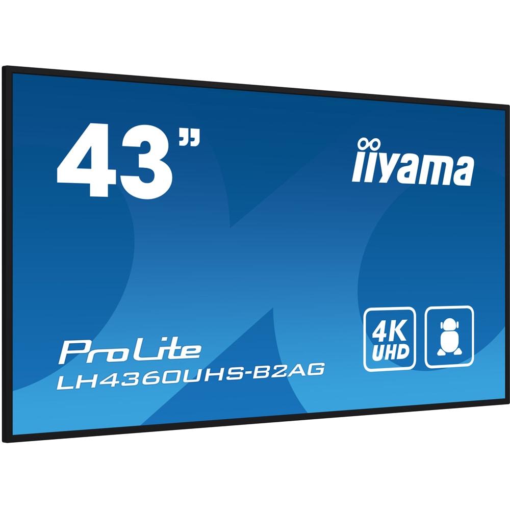 Display profesional LED VA IIYAMA ProLite LH4360UHS-B2AG, 42.5", 4K UHD, negru