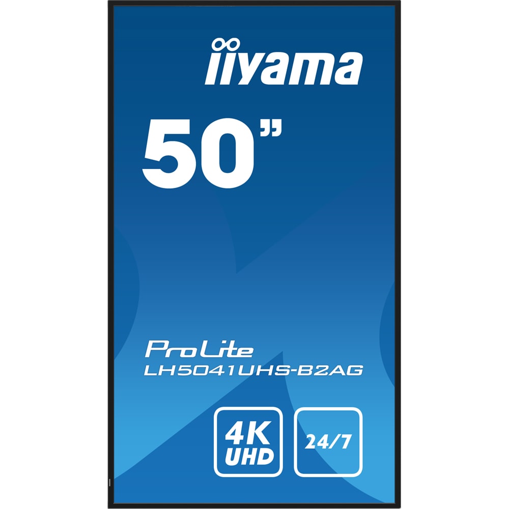 Display profesional LED VA IIYAMA ProLite LH5041UHS-B2AG, 50", 4K UHD, negru