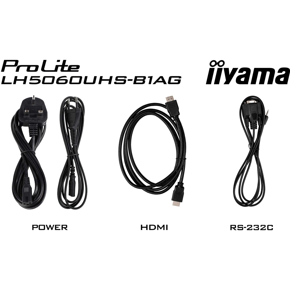 Display profesional LED IPS IIYAMA ProLite LH5060UHS-B1AG, 49.5", 4K UHD, negru