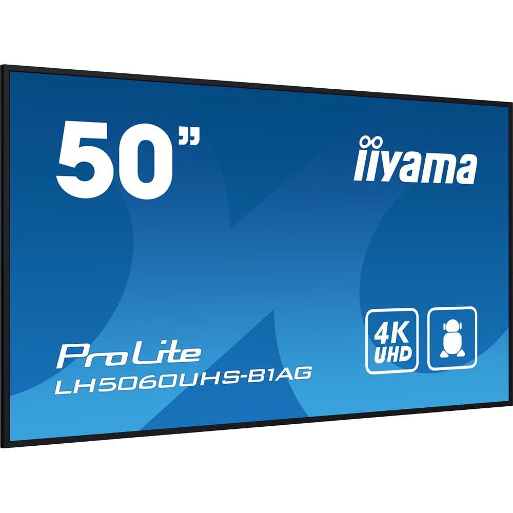 Display profesional LED IPS IIYAMA ProLite LH5060UHS-B1AG, 49.5", 4K UHD, negru