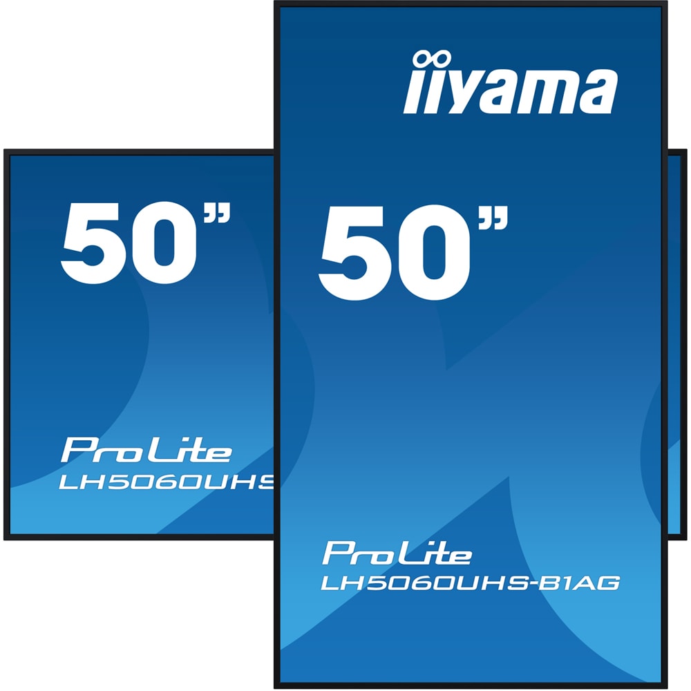 Display profesional LED IPS IIYAMA ProLite LH5060UHS-B1AG, 49.5", 4K UHD, negru