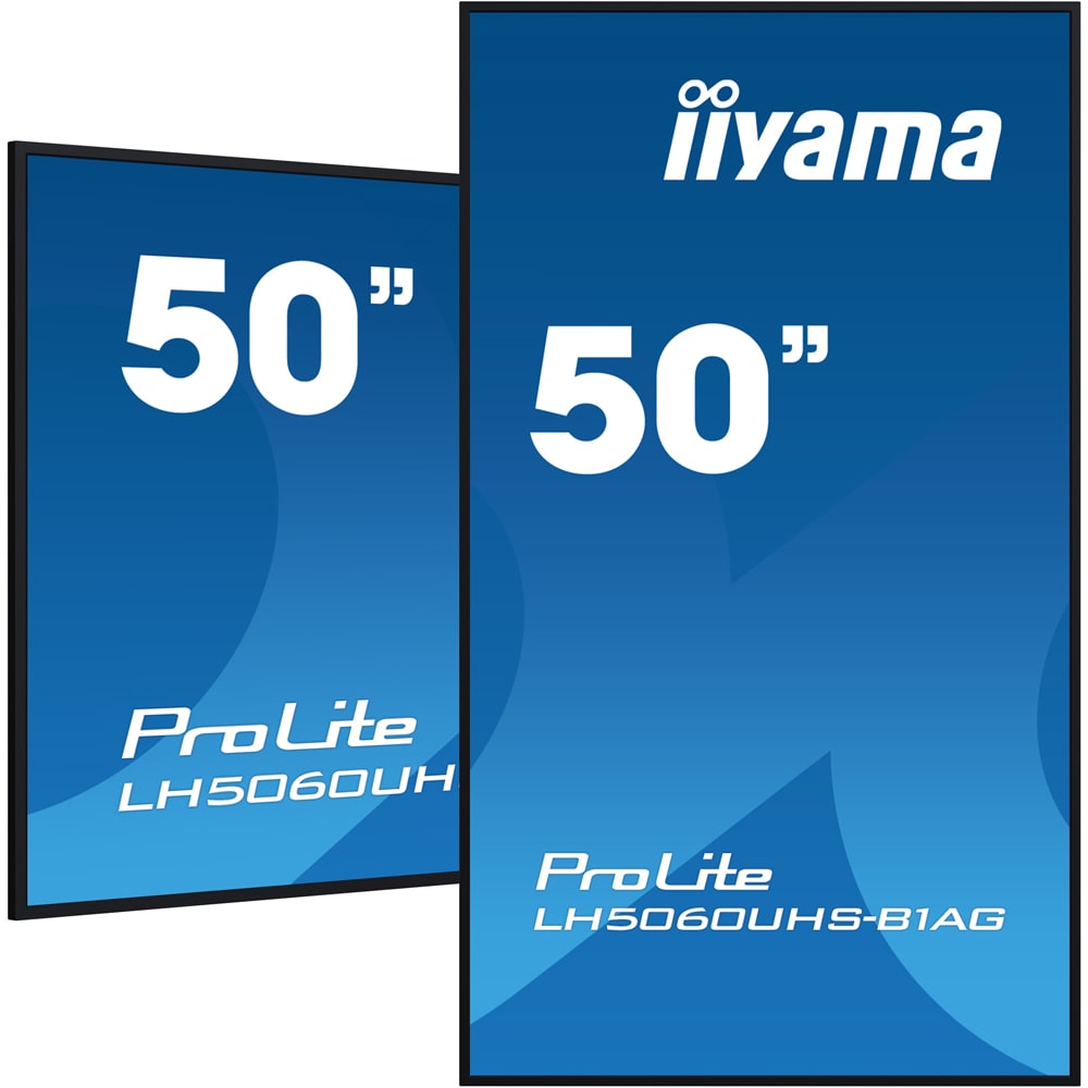 Display profesional LED IPS IIYAMA ProLite LH5060UHS-B1AG, 49.5", 4K UHD, negru