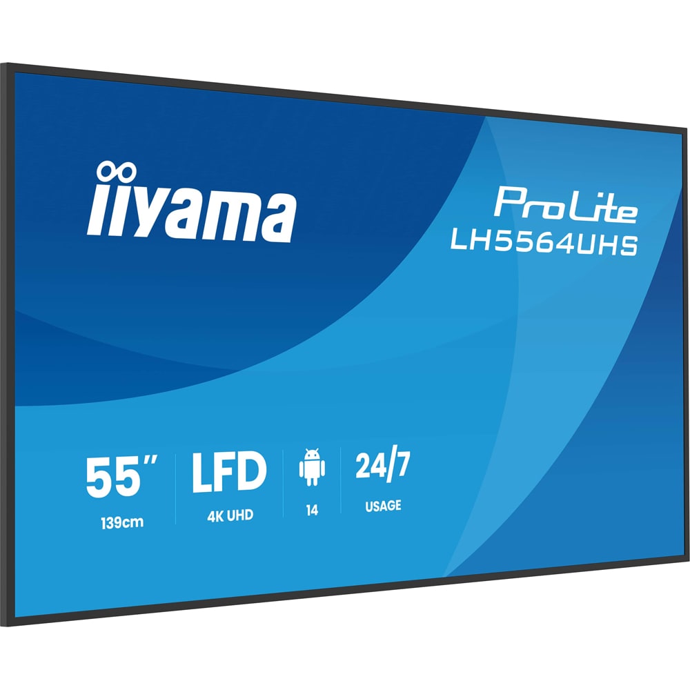 Display profesional LED VA IIYAMA ProLite LH5564UHS-B1AG, 55", 4K UHD, negru